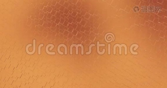 抽象几何玫瑰金色背景瓷砖纹理无缝环背景3D视频