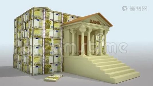 银行概念3D视频