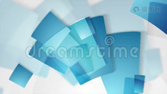 蓝色抽象技术几何视频动画视频