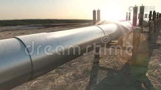 天然气或炼油厂石油管道视频