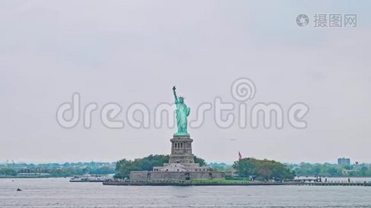 纽约自由岛自由女神像视频