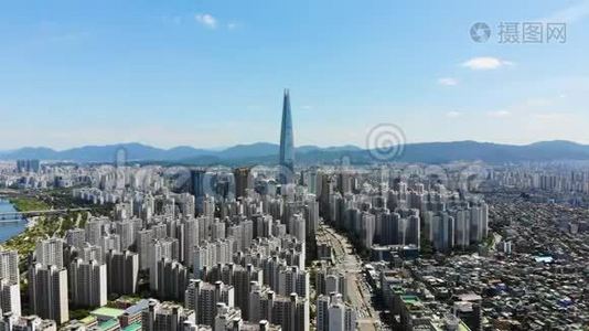 韩国卢特塔的首尔航空景观视频