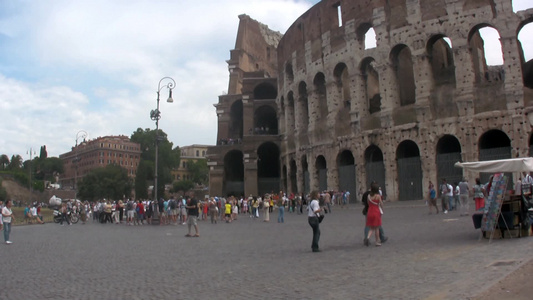 罗马竞技场 行走的人视频