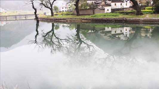 农村风景倒影视频