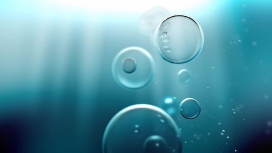 水中的气泡[圆泡]视频