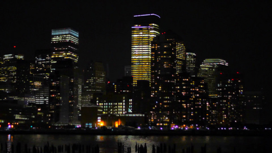 城市的夜景视频