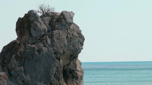 克里米亚海边的悬崖[陡壁]视频