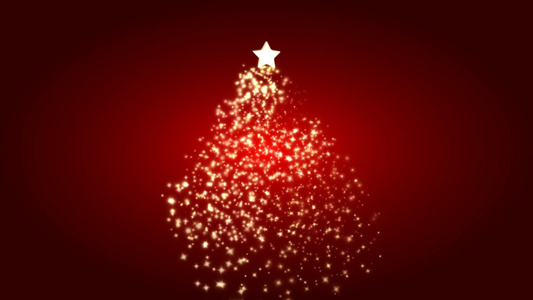 红色圣诞树背景视频[红颜色]视频