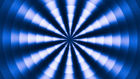 蓝色的圆圈和射线在黑暗的背景下旋转和消失视频