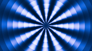 蓝色的圆圈和射线在黑暗的背景下旋转和消失16秒视频