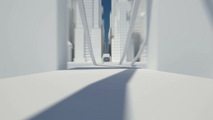 白色建筑抽象的城市背景12秒视频