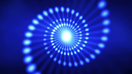 蓝色光效光圈旋转动感背景视频视频
