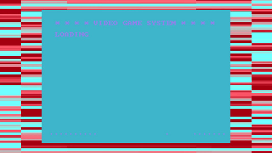 复古电子游戏系统加载屏幕视频