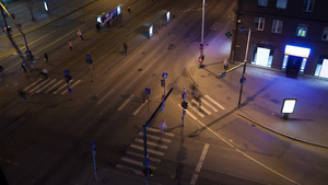 夜晚的城市交通延时10秒视频