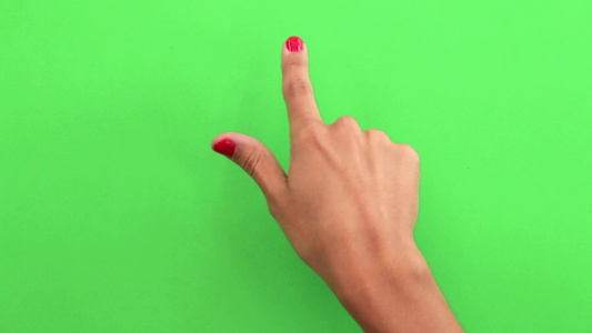 手指轻敲和刷卡在屏幕上绿幕视频[轻推]视频
