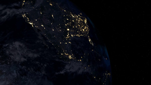 北美在晚上美国宇航局提供的元素射15秒视频