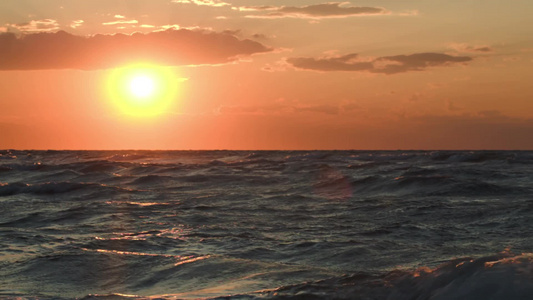 日落的海平面视频