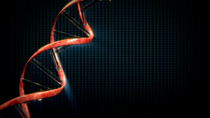 旋转的DNA螺旋10秒视频