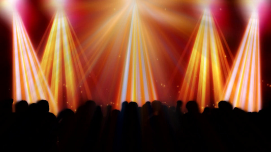 迪斯科闪烁着音乐会的人群和五颜六色的反光镜[花花绿绿]视频