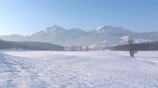 阿尔卑斯山雪景视频