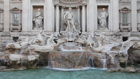 罗马雕像喷泉视频