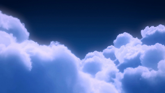 飞越夜空可循环的CG动画视频