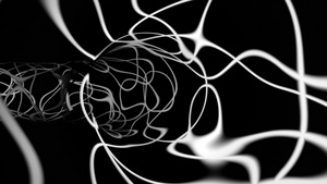 动态抽象白色笔画隧道10秒视频