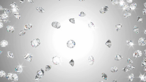 缓慢分散出的闪亮钻石背景视频14秒视频