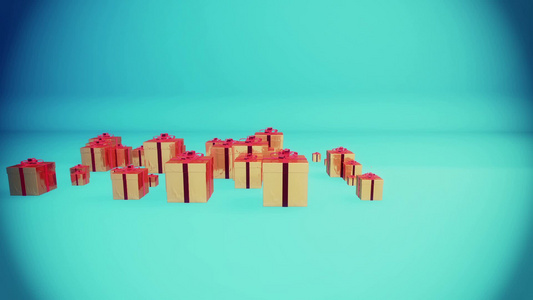 礼品盒假日背景视频
