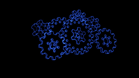 转动的齿轮视频