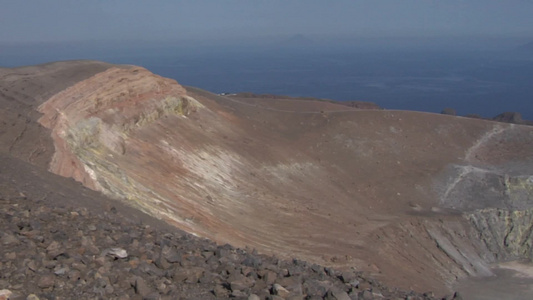 意大利大火山口俯瞰风景视频