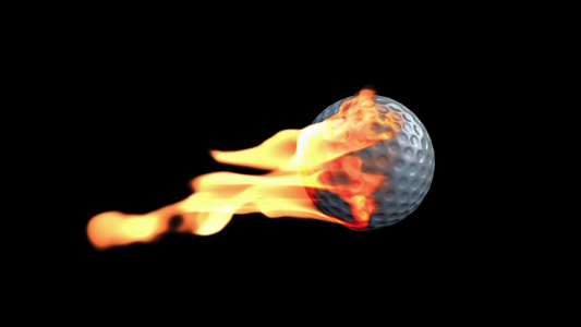 着火的高尔夫球视频