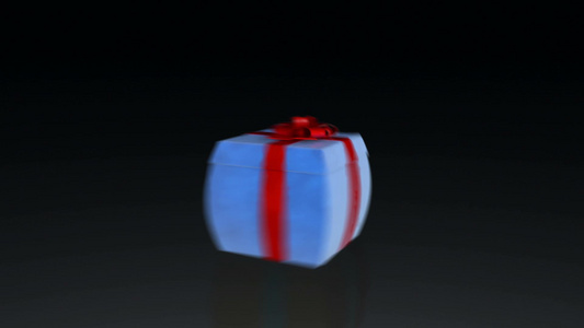 礼品盒抖动跳跃膨胀动画视频