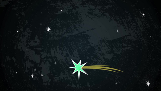 可爱卡通风的宇宙彗星视频