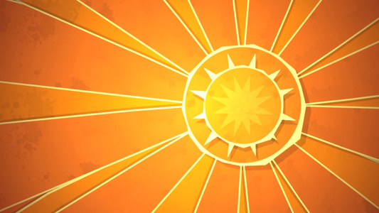 剪纸风太阳温暖的光线[剪刻]视频