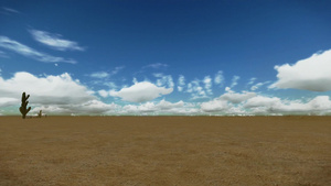 沙漠上空蓝天白云延时29秒视频
