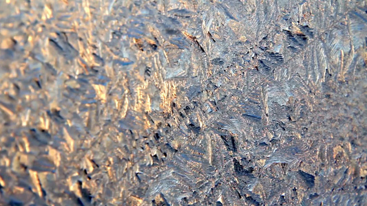 冬季霜状图案全景视频
