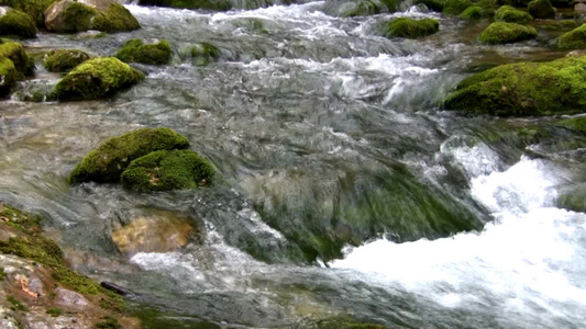 克里米亚山上流淌的溪水视频