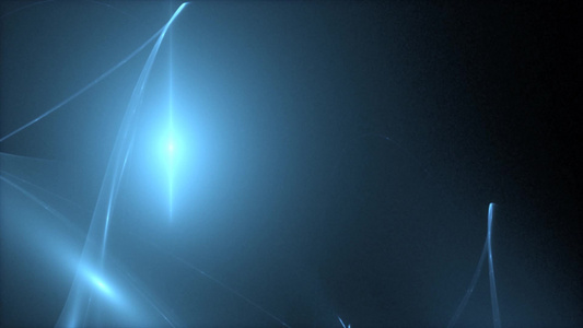 白色粒子在深蓝色背景上运动视频