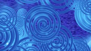 蓝色螺纹线圈循环动态粒子运动背景13秒视频