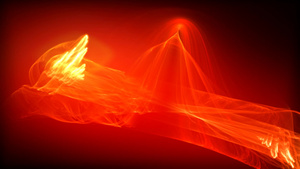 橙红色抽象粒子运动背景18秒视频