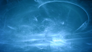 蓝色朦胧烟雾循环粒子运动背景12秒视频