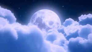夜云和月环飞行24秒视频