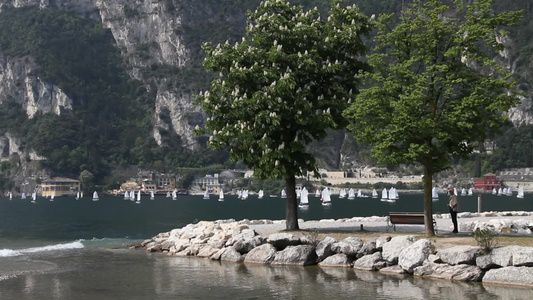 意大利加德湖风光景色视频