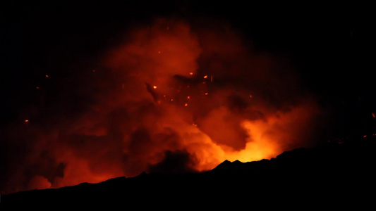 夏威夷爆炸的熔岩视频