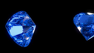 蓝色钻石缓慢运动17秒视频