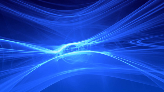 蓝色线条感粒子循环运动背景 [平直]视频