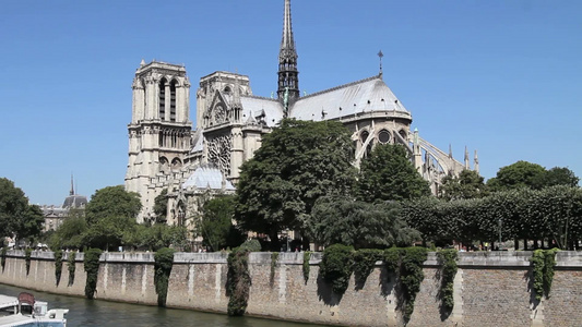 巴黎圣母院景观视频