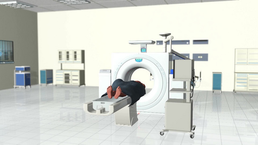 在医院房间做MRI扫描视频