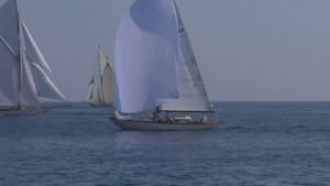 地中海上的一艘老帆船15秒视频